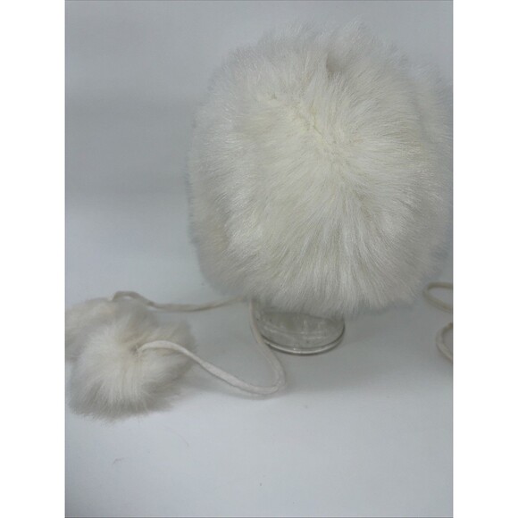 Vintage 1950/60s Child's White Rabbit Fur Hat & Muff set Wedding Christmas - Picture 4 of 7